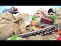Train Crash After Bridge Collapse - Diorama Dam Breach