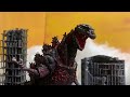 Godzilla ultima vs Shin Godzilla an epic battle stop motion