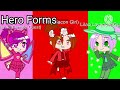 i made three robloxians & i gave them actual names and hero forms(glitterine is the pink girl)