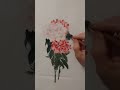 彩墨绣球花Colored ink painting Hydrangea