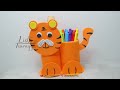 DIY Cute Pen Holder with Plastic Bottle | Mineral Water Bottle Craft | Tempat Pensil Botol Plastik