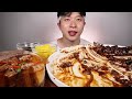 BLACK BEAN NOODLES  SWEET AND SOUR PORKS ASMR MUKBANG EATING SHOW