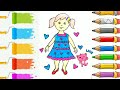 How to draw cute little girl|Dora mother drawing|How to draw an umbrella easy|baby girl drawing