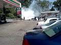 Burning car in toledo
