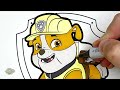 Coloring Rubble from Paw Patrol | Coloring Pages