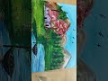 Simple landscape painting step by step #landscap painting , canvas painting
