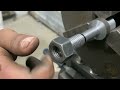 I Turn Stainless Steel bolt, With A Tap on Manual Lathe