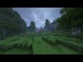 Relaxing Minecraft music in the forest With Soft Rain Ambience