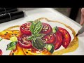 Color with me, food art using alcohol-based markers✍🏼 | art vlog