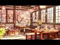 Sakura Jazz Music with Relaxing Sky Cafe 🌸 Cozy Ambiance Relaxing Piano Music for Study and Work