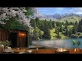Cozy Spring Ambience | Spring Morning & Lake Ambience | Campfire, Birdsong
