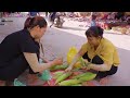 Harvesting Sweet Corns Goes to market sell | Make Crispy Cakes With Corn For A Small Sister