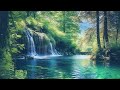 Beautiful Waterfall on Relaxing Piano Soothing Music -  Waterfall Sound For Sleep and Study
