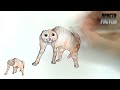 Как нарисовать испуганную кошку