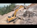 Wow! Super Power Excavator SANY SY500H Huge Stone Moving For Cutting Mountain Building New Road