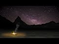Pure Ambience - fireplace - desert campfire and stars - starry night - milky way