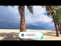 🌩️ Caribbean Storm Ambience in Puerto Morelos Beach 🌩️