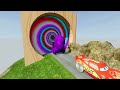 TRANSPORTING PIXAR CARS & FRUITS WITH COLORED & JOHN DEERE vs CLAAS vs TRACTORS - BeamNG.drive #962