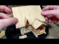 Building a wooden log cabin model