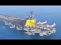 Israeli Navy Large Aircraft Carrier Badly Destroyed by Irani Fighter Jets,Drones, Helicopter - GTA 5