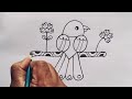 How to draw beautiful bird from number 100 | Easy Bird Drawing | Number drawing | Art Drawing
