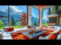 Soothing Jazz Space 🌸 Smooth Jazz Instrumental Music in Luxury Apartment to Focus ~ Fireplace Sounds
