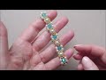 Bracelet tutorial.  Beads bracelet.  Easy bracelet pattern.