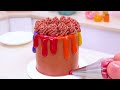 Yummy Mini Rainbow Cake 🌈🍰 Miniature Rainbow Cake Using M&M Candy Decorating 🍫 So Tasty Cake Recipe