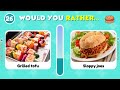 Would You Rather ?? Healthy Food VS Junk Food Edition 🍓🍕| Giggle Choices #wouldyourather #quiz