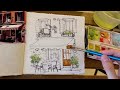 Loose ink and watercolor sketching tutorial | Hotel in Venice