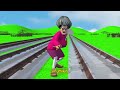 踏切アニメ  あぶない電車 TRAIN 🚦 Fumikiri 3D Railroad Crossing Animation # train #1