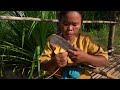 Survivor Girl Alone Building a House Incredible Use Banana Tree on River in Forest