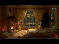 🔥Cozy Luxury Bedroom with Rain |🌧️Rain &🌩️Thunder Sound | Nature Sound for Sleep and Healing | ASMR