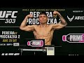 Pereira vs Prochazka 2 Fighter Weigh-Ins | UFC 303