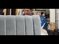 How To Upholster a Full Fluted Banquette  With  Velvet  Cover