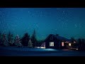 Christmas Cabin Ambience | 4K Outdoor Christmas & Nature Sounds | Christmas Snowy Woods Ambience