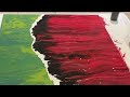 🍉 The Watermelon of Palestine on a HUGE Canvas 🇵🇸 RELAXING Time lapse