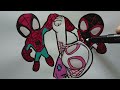 Spiderman New Coloring Pages - How to Draw 3 Versions of Spiderman #4 - The Spider-Verse / NCS MUSIC