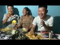 First Vdo Family Mukbang With RICE, CHICKEN,MUTTON CURRY, Spicy Soup🥵🥰|Food And Fun Nepal|♥️🥰