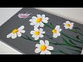 How to draw flowers with fingers / Acrylic paintings for beginners