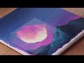 Moonlight Scenery🌝 | Step by step Acrylic Painting #267
