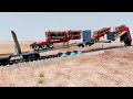 Trains Vs Speed Bumps #49 - Beamng.Drive
