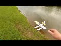 barnstorming FMS Super EZ  V4 on Floats AEROBATIC =  YES IT CAN !!