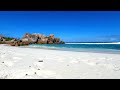 Tranquil Oasis 🌴 Lonely Beach, Turquoise Waters, White Sands and Soothing Waves 🌴 Relax with ASMR