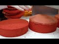 레인보우케이크 Amazing mass production! Fantastic Rainbow Cake Making Process - Korean cake factory