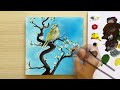 How to paint a simple bird step by step? 🐦