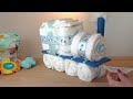 BABY SHOWER IDEA - DIY Train Diaper Cake - DIY Baby Shower on a Budget!