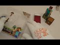ASMR show: unboxing Minecraft Steve action figure toy