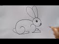 how to draw rabbit drawing from 22 number easy step by step@DrawingTalent