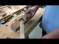 Wooden hand plane shavings